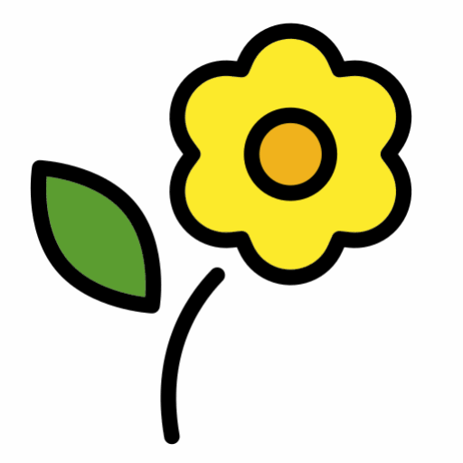 Yellow blossom on a stem with a green leaf.