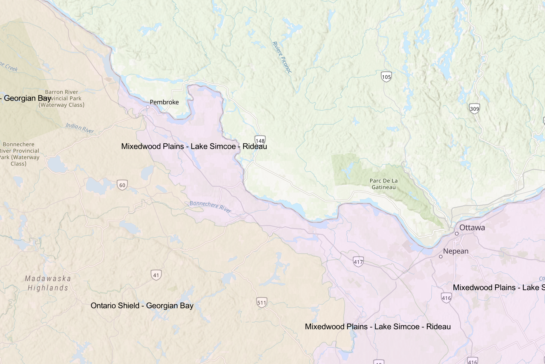 Ottawa Valley Ecoregions